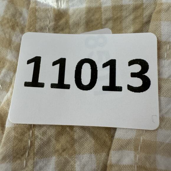 Ali Miles Top Shirt Womens XL Yellow Tan Textured Button Breathable Seersucker - Picture 11 of 11